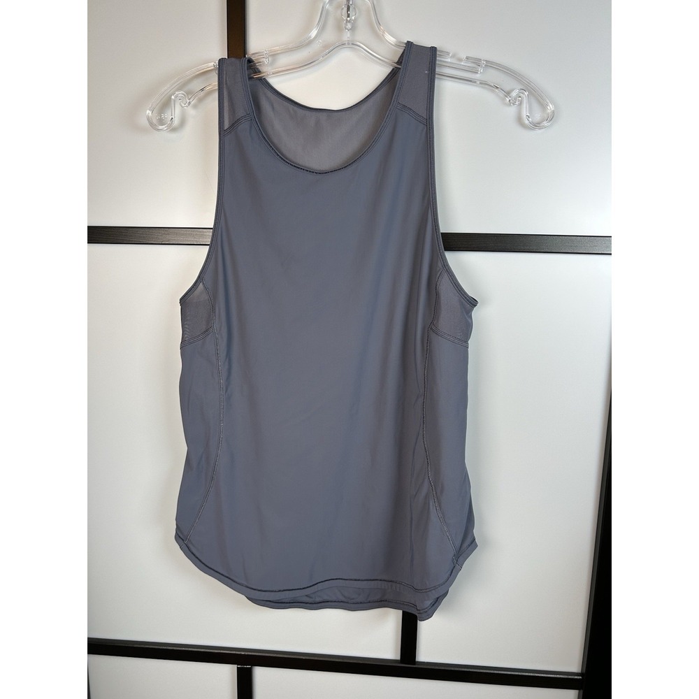 EUC LULULEMON SCULPT TANK II TOP MOONWALK LIGHTWEIGHT BREATHABLE MESH BACK SZ 2